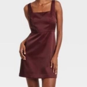 a new day Burgundy Sleeveless Mini Dress